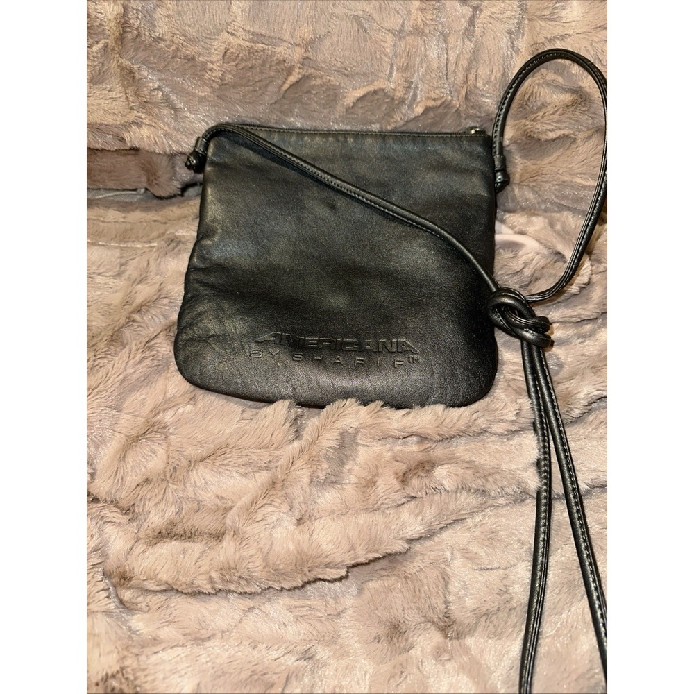 Americana By Sharif Grey Leather Bag